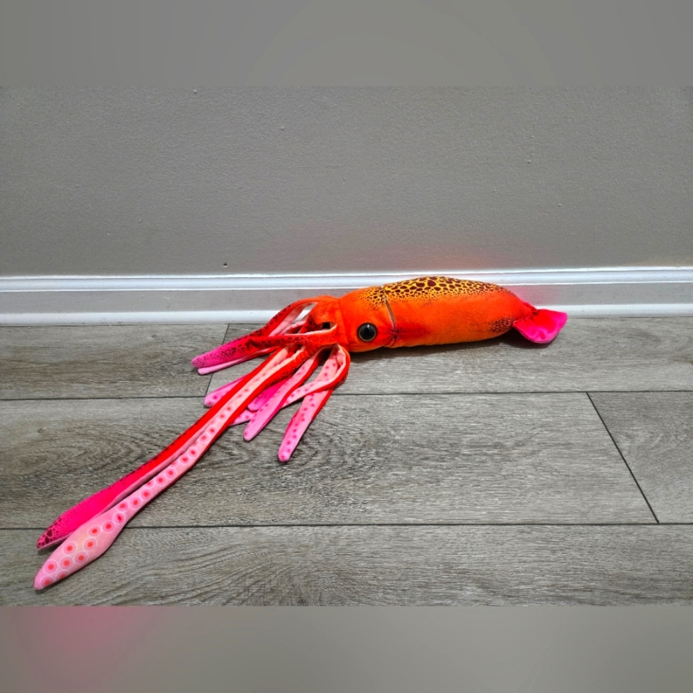 Orange Squid plush toy Aquatic Plush Cuddlekins Wild Republic 12"/30cm (body)